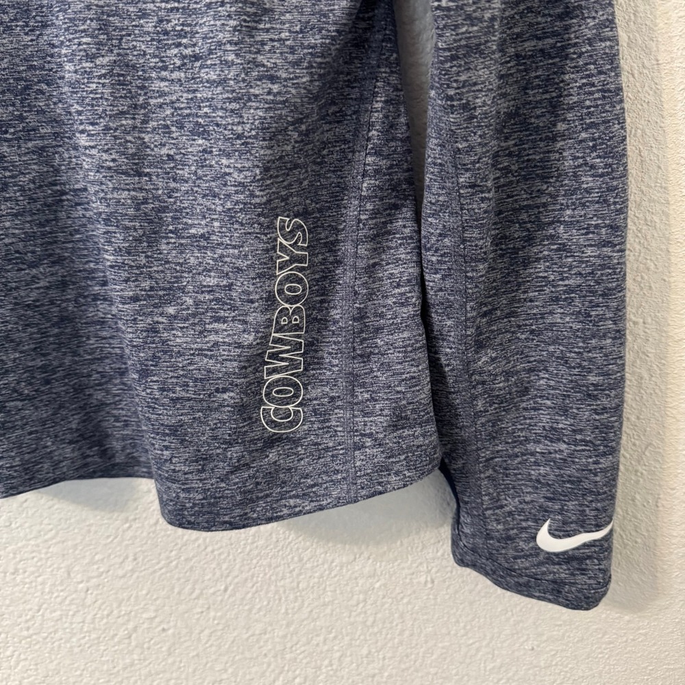 Nike Dallas Cowboys NFL Womens Medium Dri-FIT Quarter Zip Pullover Blue‎ Heather - Picture 7 of 8